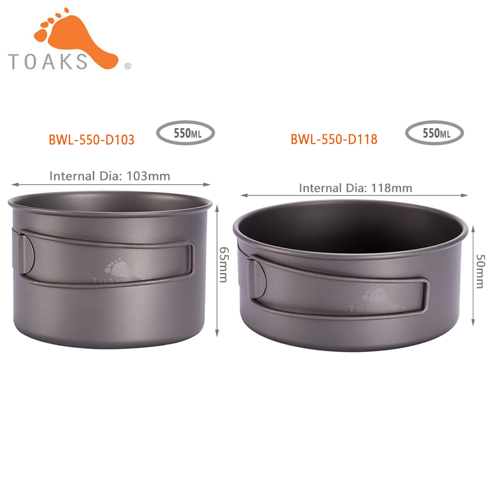 Camping Cooking Bowl - TOAKS BWL-550 Camping Titan Schüssel mit