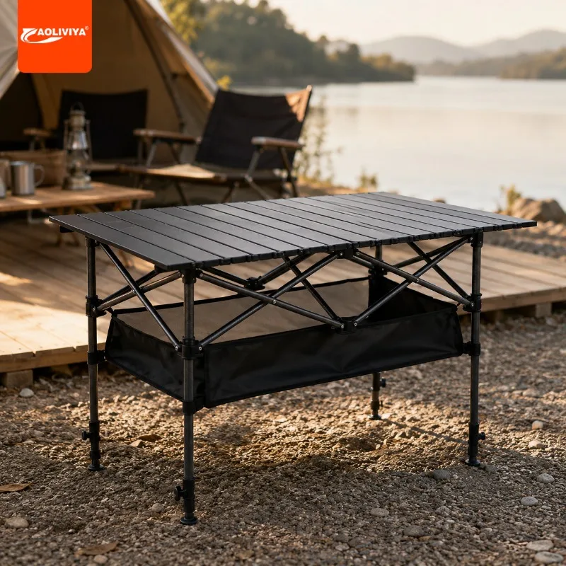 Camping Cooking Table - AOLIVIYA Frei verstellbarer, moderner, klappbarer Tisch
