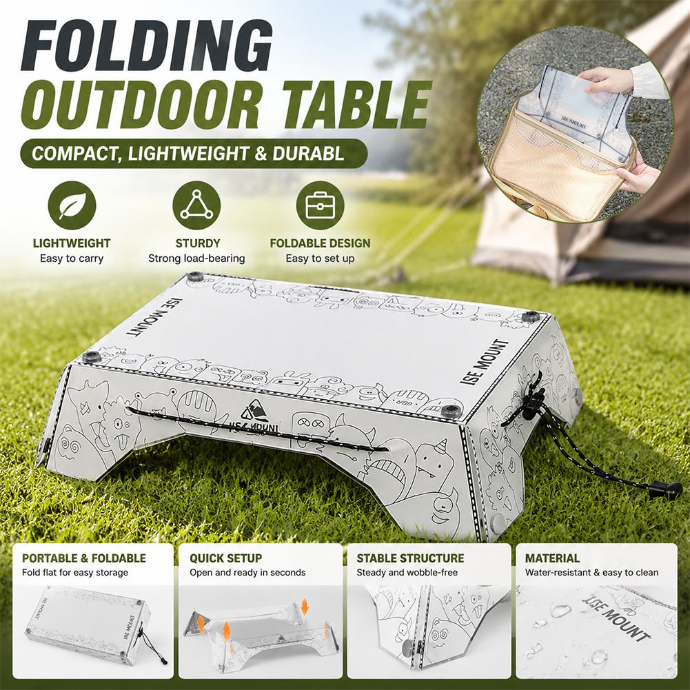 Camping Cooking Table - Tragbarer Multifunktionaler Camping-Tisch aus PP, Leichter