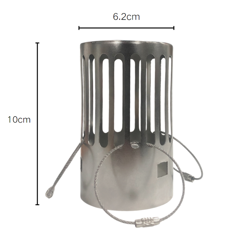 Camping Cooking Wood Stove - Camping-Holzofen-Kaminhaube 62mm Edelstahl Funkenfänger mit Regenschutz