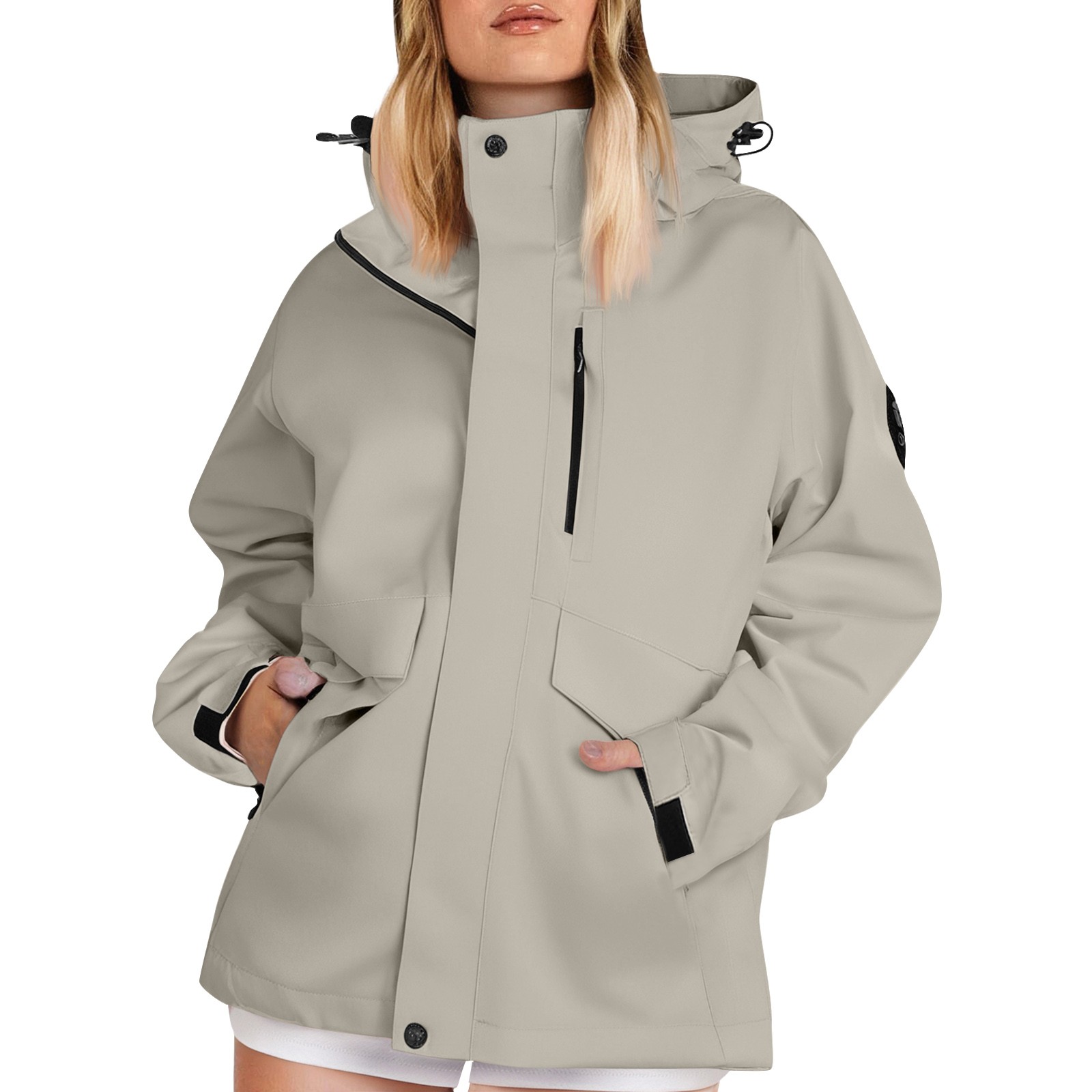 Camping Cooking Windbreak - Herbst Damen Leichte Wanderjacken Einfarbig Lose