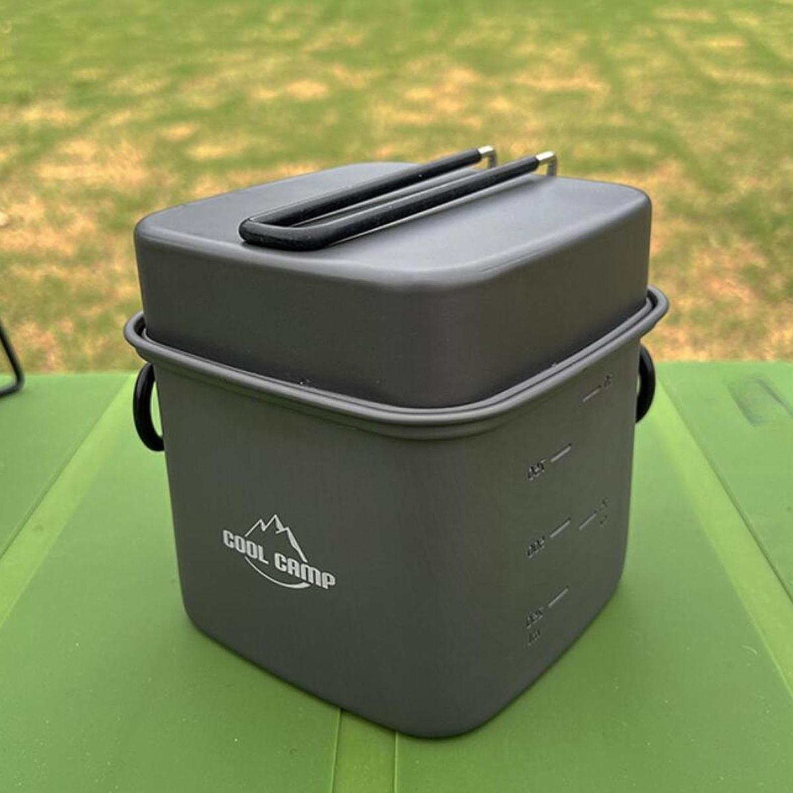 Camping Cooking Pot Set - Camping-Kochgeschirr-Set Bratpfanne Reise-Leichtgewicht Camping Wandern BBQ