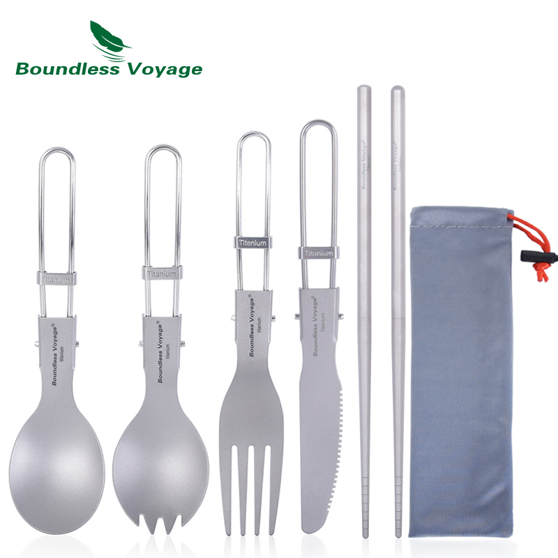 Camping Cooking Bowl - Boundless Voyage Titan Campingbesteck Klapplöffel Spork