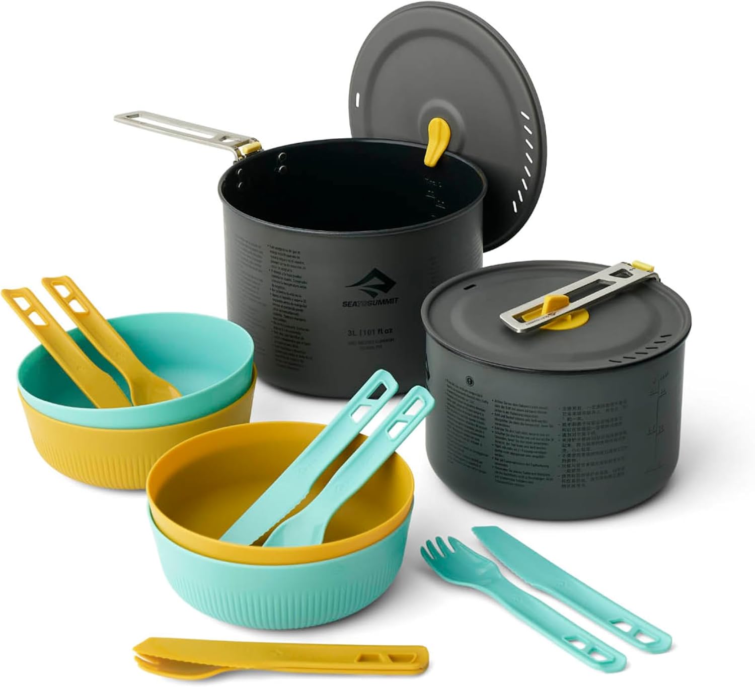 Camping Cooking Pot Set - Ultraleichtes 2-Teiliges Camping-Kochset für Outdoor-Kochen