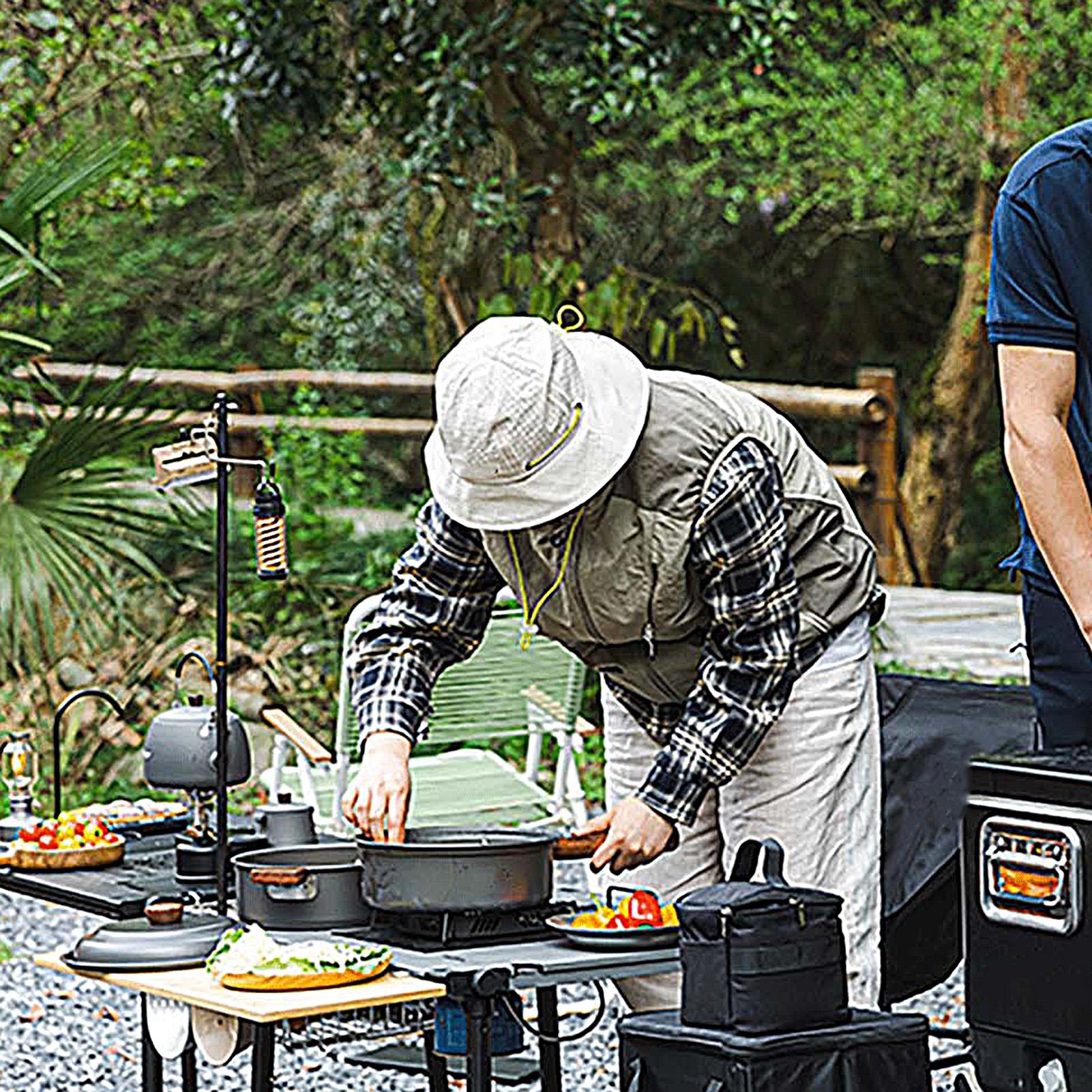 Camping Lightweight Cooking Pot - Campingtopf, tragbar, groß, leicht, doppelschichtig, Dampfgarer,