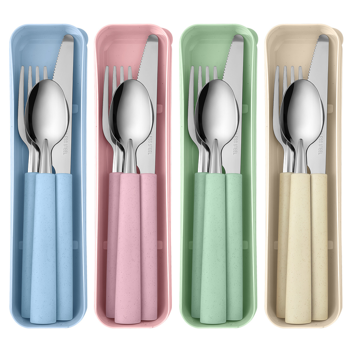 Camping Cooking Knife Set - 1 Set tragbares Besteck aus Edelstahl,