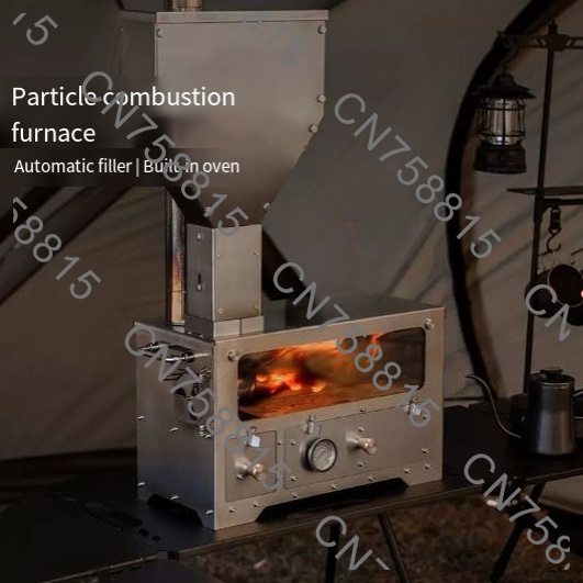 Camping Cooking Wood Stove - Camping-Heizgerät, Tragbarer Outdoor-Holzofen, Pellet-Ofen aus Edelstahl,