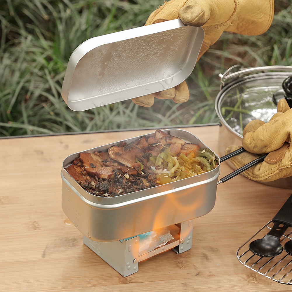 Camping Cooking Kit Box - Mess Kit aus Aluminium für den