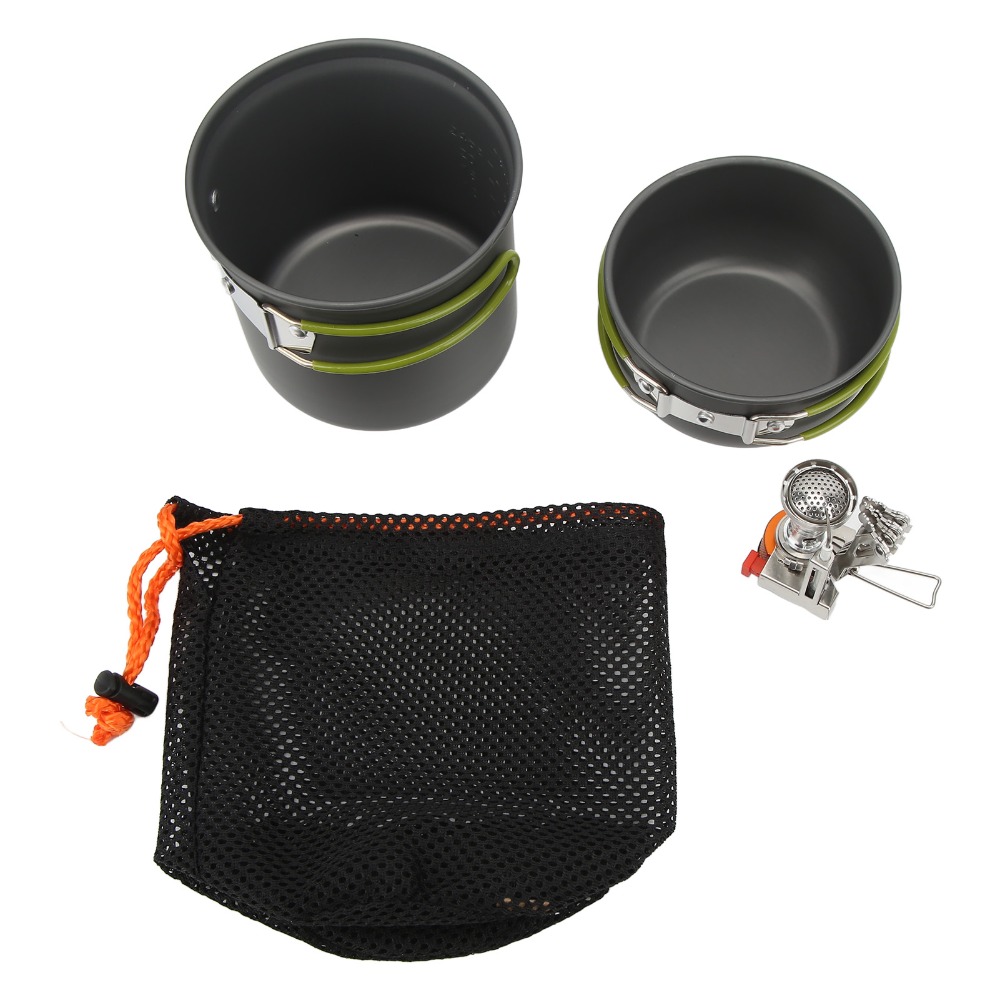 Camping Lightweight Cooking Pot - Aluminium Camping-Kochset Hocheffizient mit Griff Camping-Kochgeschirr-Set