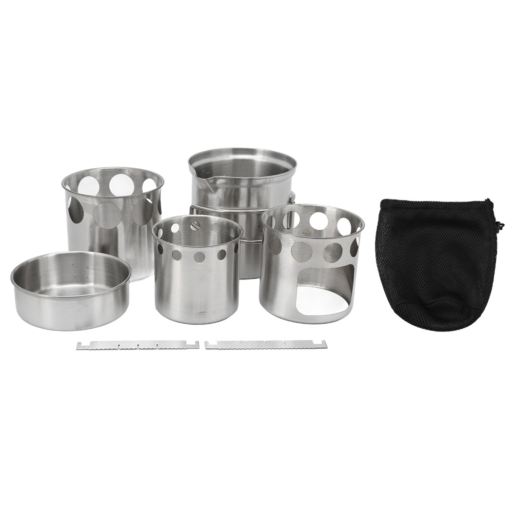 Edelstahl Camping-Kochgeschirr – Camping Cooking Pot Set Bewertung und Preis