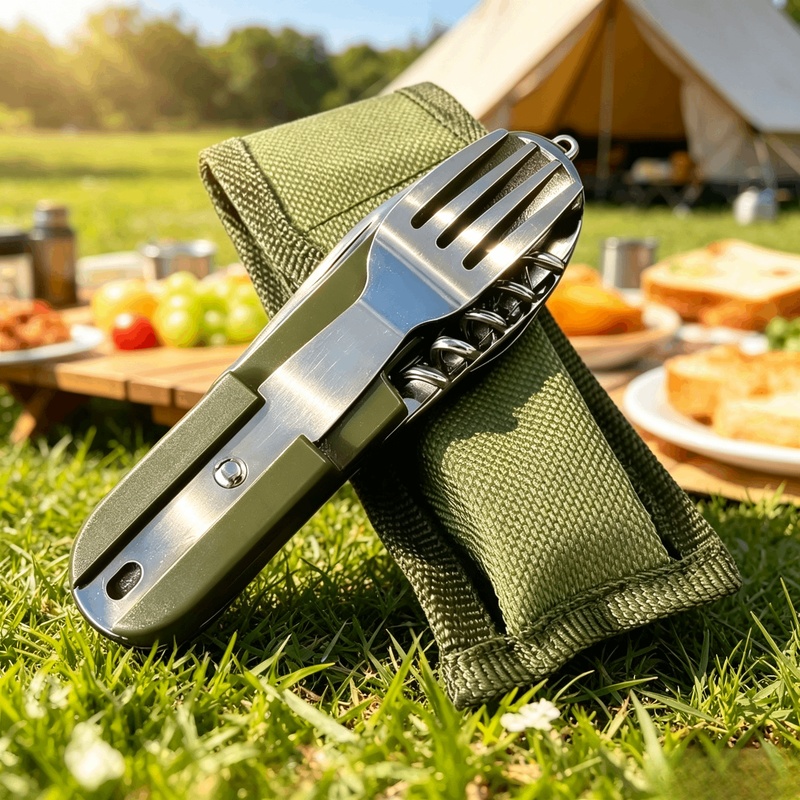 Edelstahl 7-in-1 Camping-Beste – Camping Cooking And Cutlery Set Bewertung und Preis
