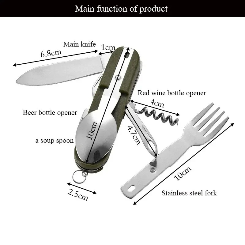 Edelstahl 7-in-1 Camping-Beste – Camping Cooking And Cutlery Set Bewertung und Preis