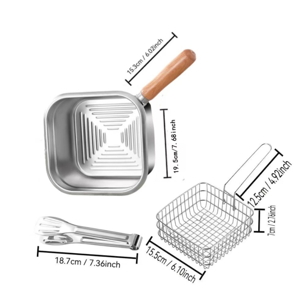 1 Set quadratische Bratpfanne  – Camping Cooking Basket Bewertung und Preis