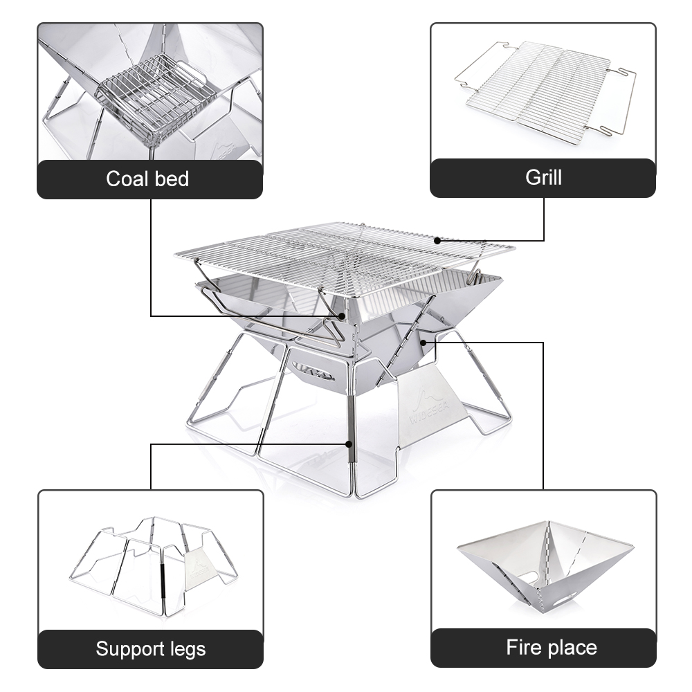 Widesea winddichter Holzverbre – Camping Cooking Meat Bewertung und Preis