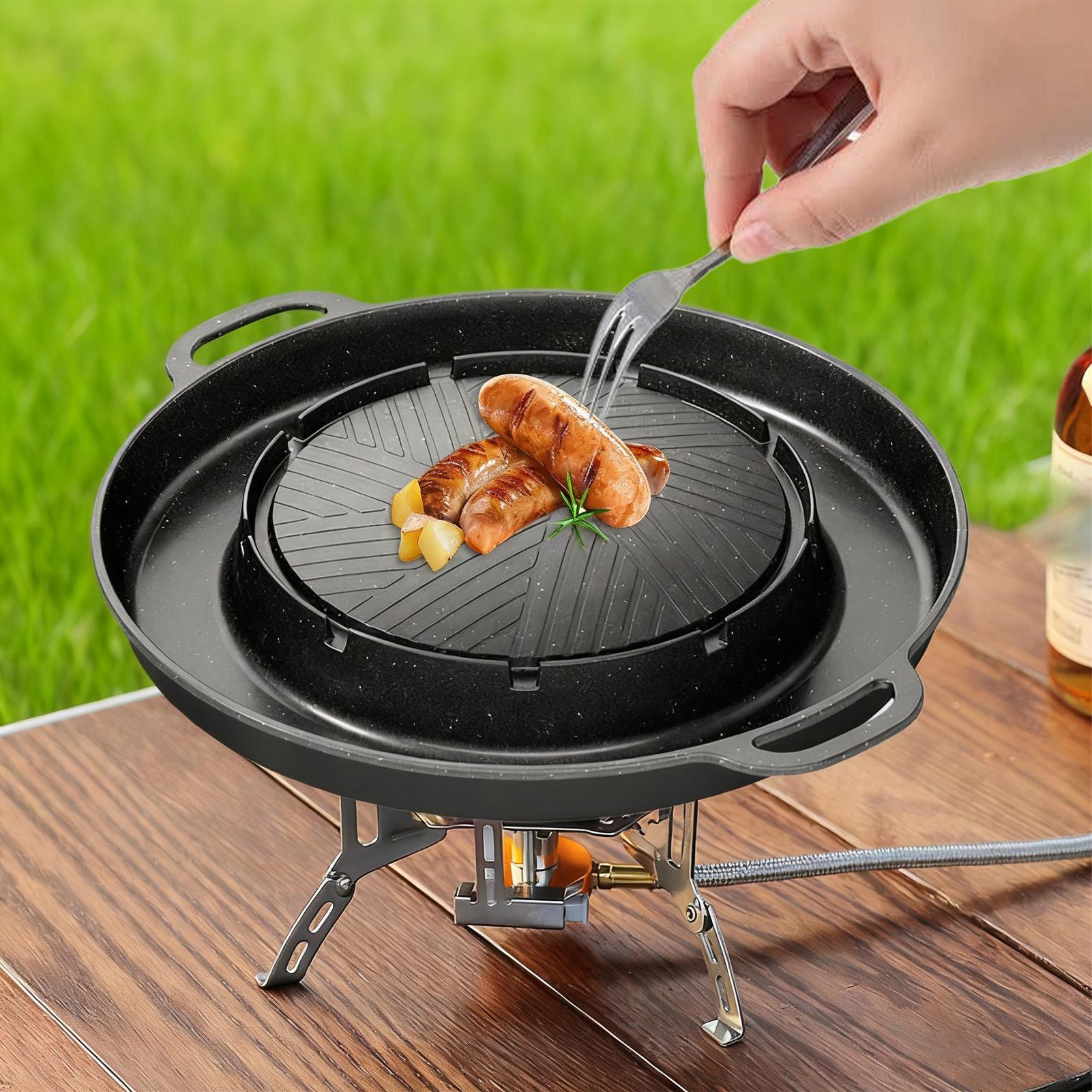 2-in-1-Grill und Hotpfanne für – Camping Cooking Table Bewertung und Preis