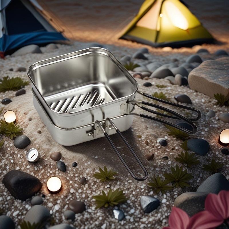 Outdoor-Kochset aus Edelstahl, – Camping Lightweight Cooking Pot Bewertung und Preis