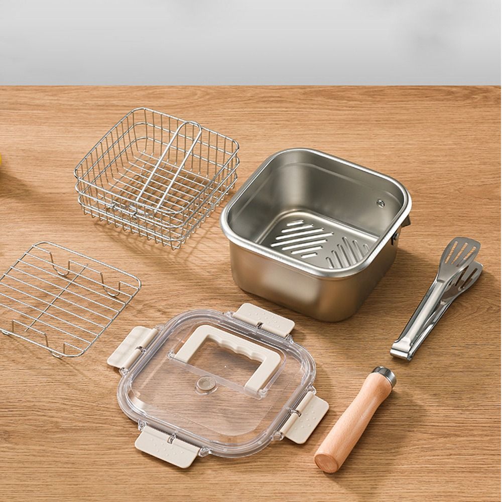 Tragbare Bratpfanne aus Edelst – Camping Cooking Basket Bewertung und Preis