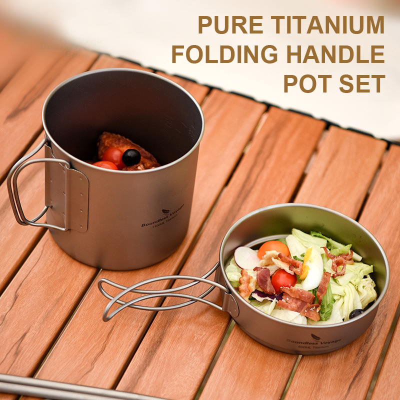 Topfset aus reinem Titan mit k – Camping Lightweight Cooking Pot Bewertung und Preis