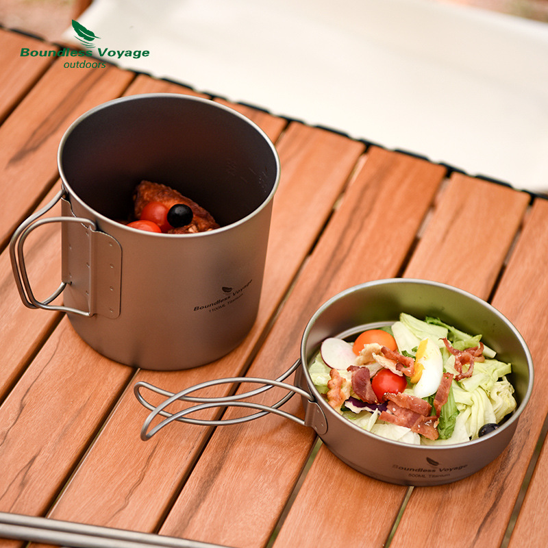 Topfset aus reinem Titan mit k – Camping Lightweight Cooking Pot Bewertung und Preis