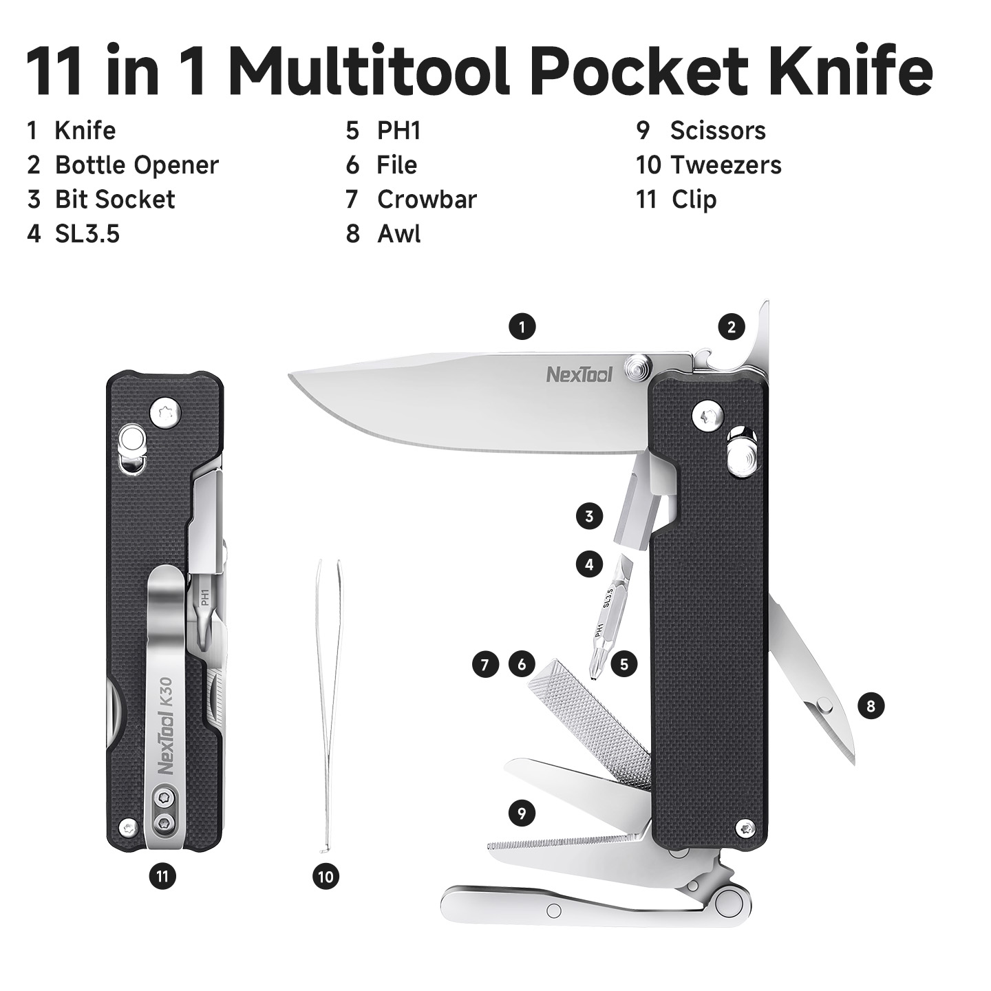 Nextool Knight K30 11-in-1 Mul – Camping Cooking Knife Set Bewertung und Preis