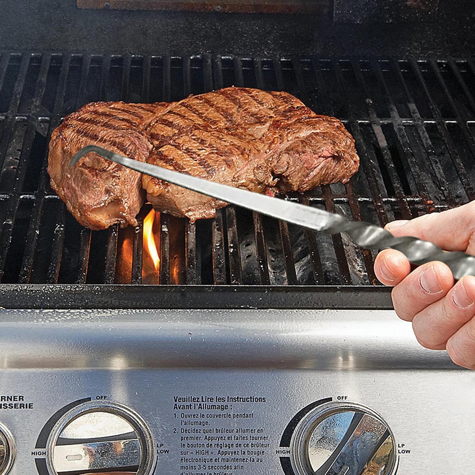Steak-Flipper-Haken aus Metall – Camping Cooking Multi Tool Bewertung und Preis