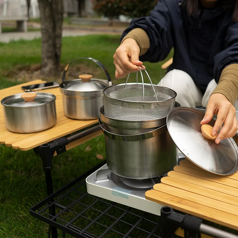 2026 Neues Outdoor-Edelstahl-T – Camping Cooking Pot Set Bewertung und Preis